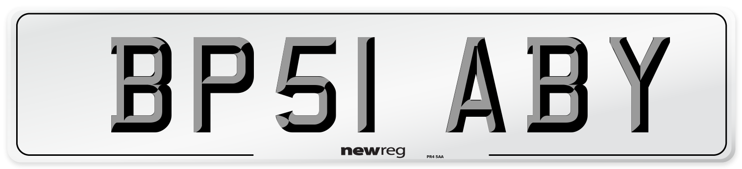 BP51 ABY Number Plate from New Reg